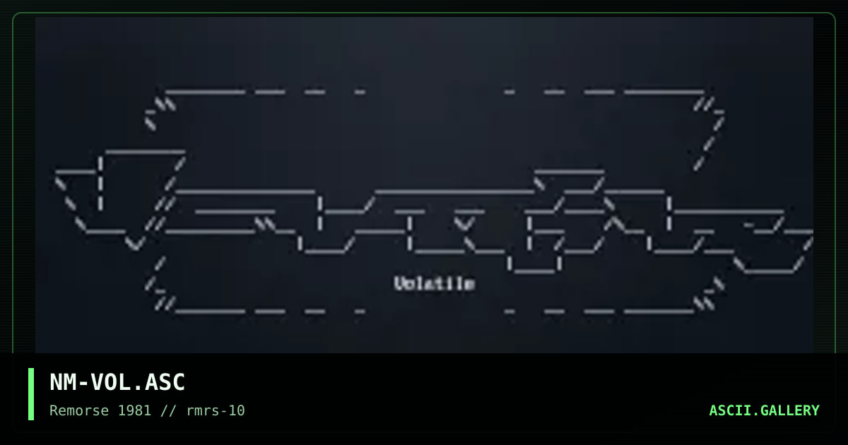 Volatile, by necromancer, 1997