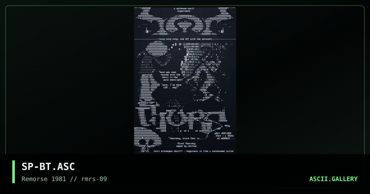Black Thursday, by spinsane, 1997