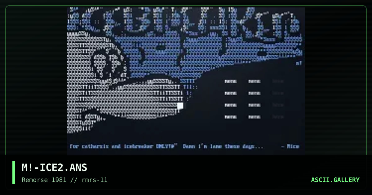 Icebreaker #2, by mice, 1997