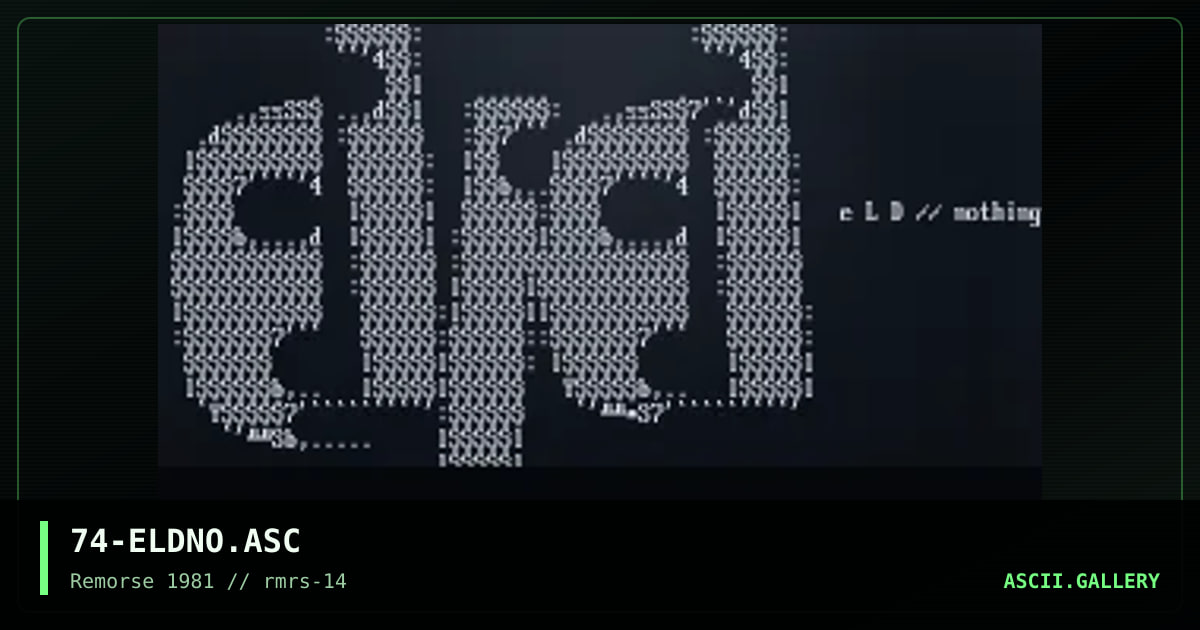 ELD/Nothing, by discofunk 1974, 1997