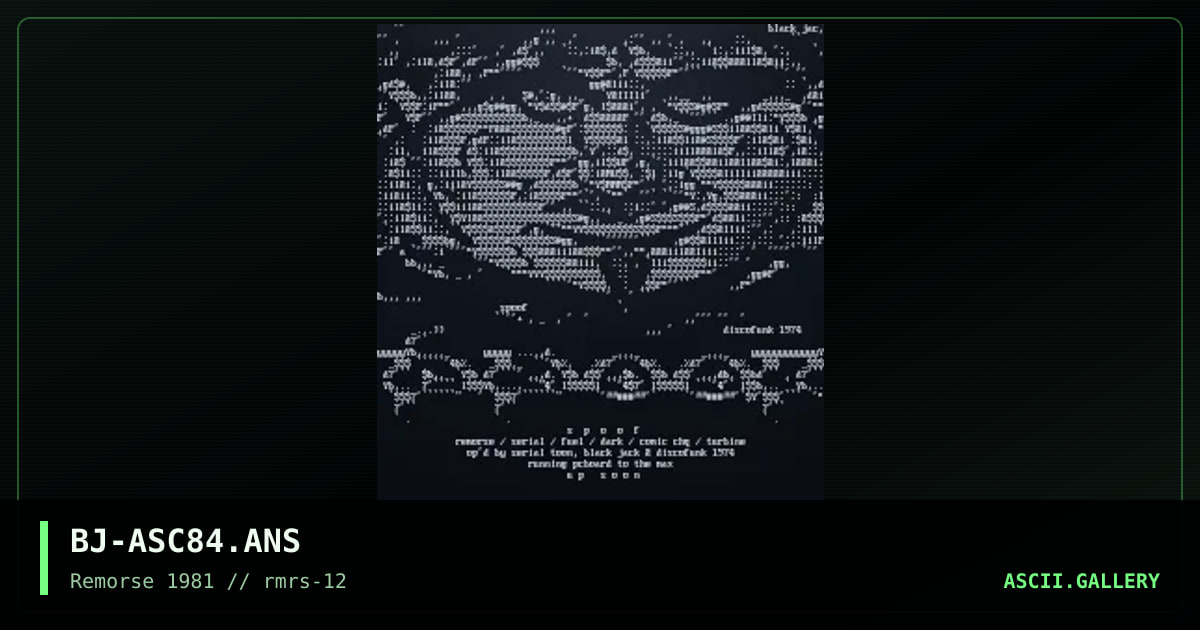 Advertisement (Spoof), by black jack, 1997