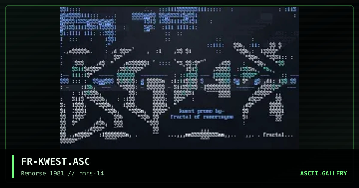 Kwest Promotional, by fractal, 1997