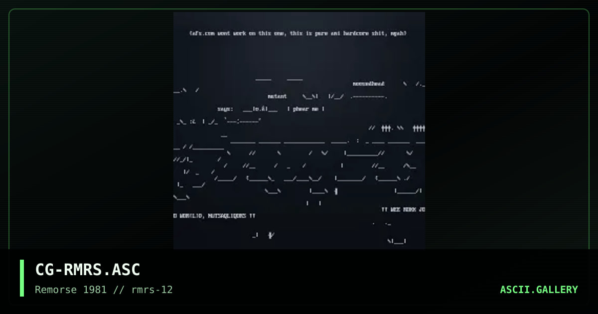 Remorse Promotional, by cybergod, 1997