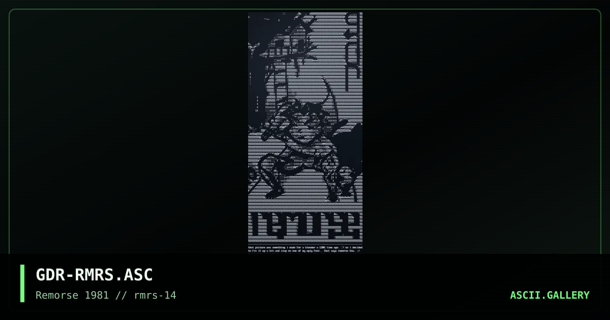 Remorse Promotional, by gravedancer, 1997