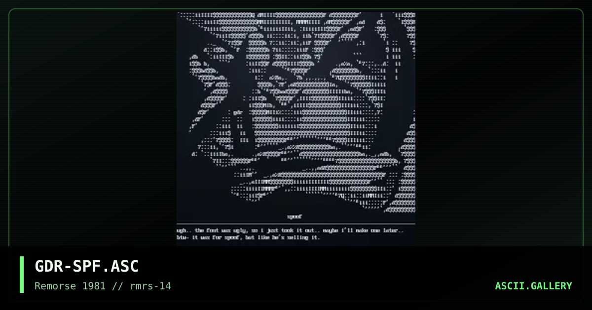 Spoof, by gravedancer, 1997