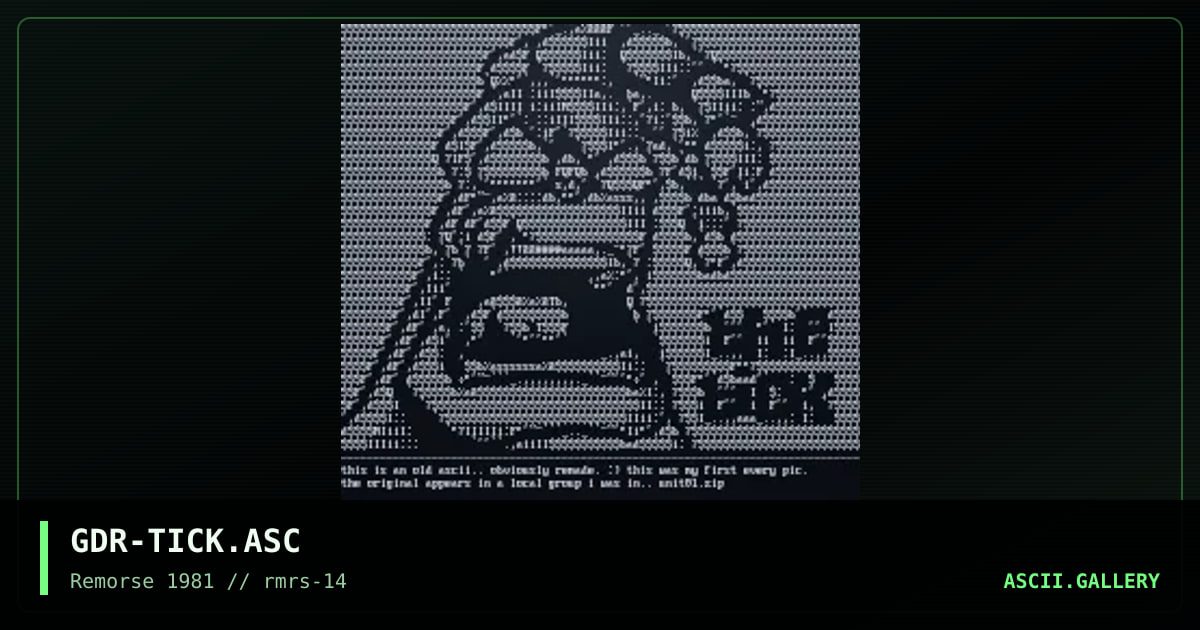The Tick! SPOOOOOOOON, by gravedancer, 1997