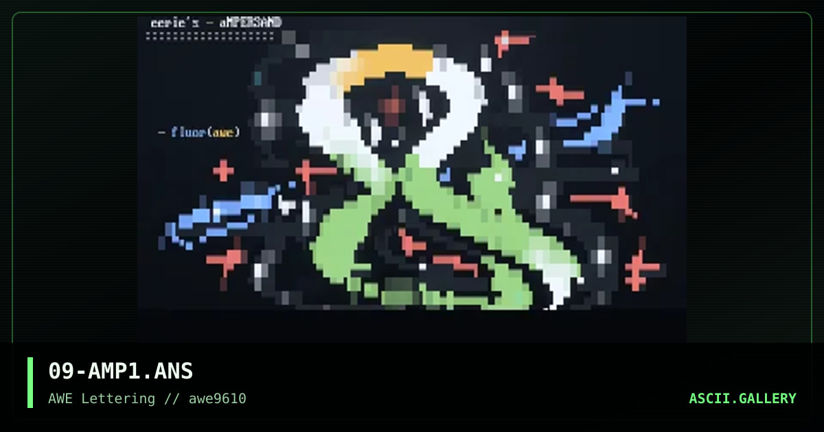& (aMPERSAND), by fluor, 1996