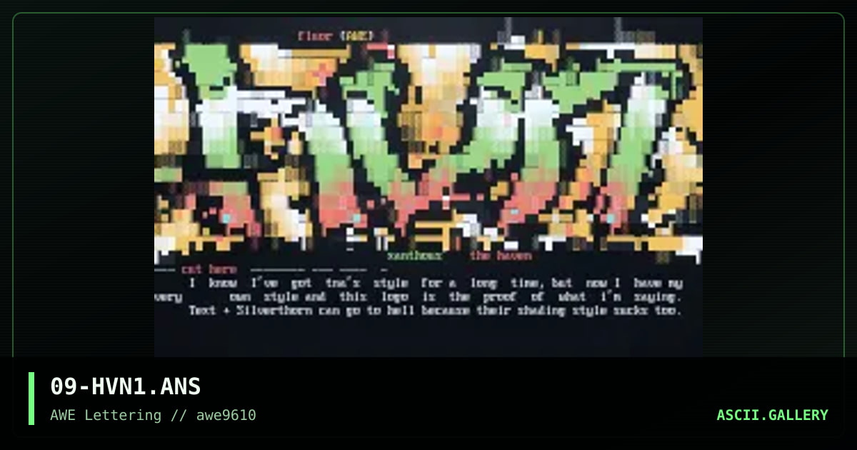 The Haven, by fluor, 1996