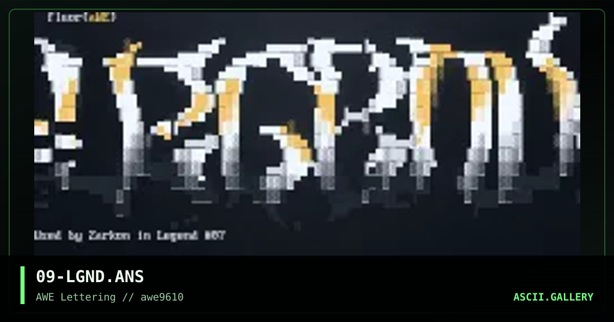 Legend Promo., by fluor, 1996