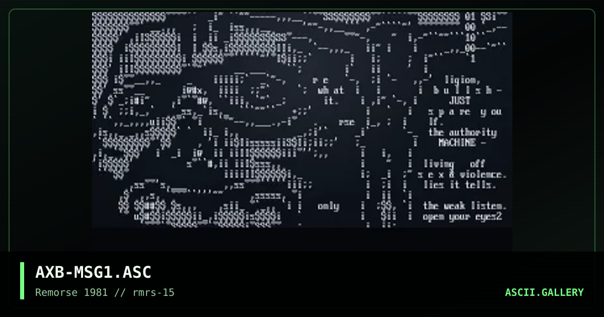 Religion (hah), by axb, 1997