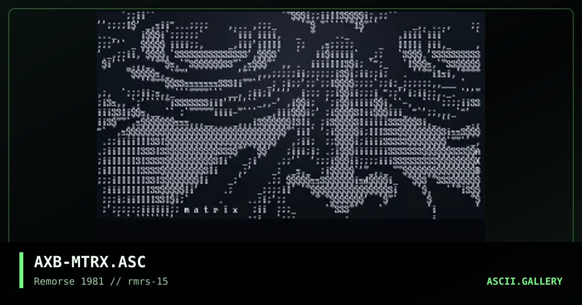 Matrix Screen, by axb, 1997
