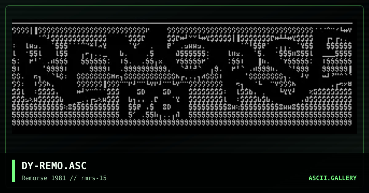 Remorse 1981, by discyple, 1997
