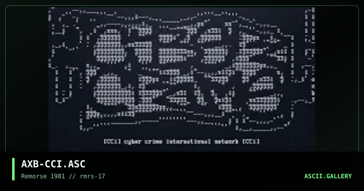 AXB-CCI.ASC, by axb, 1997