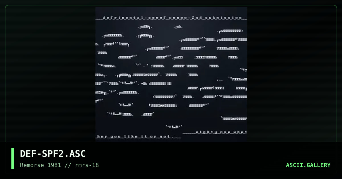 Spoof, by defrimental, 1997