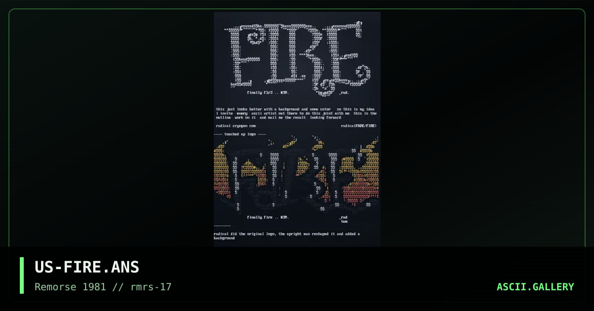 US-FIRE.ANS, by radical, the upright man, 1997