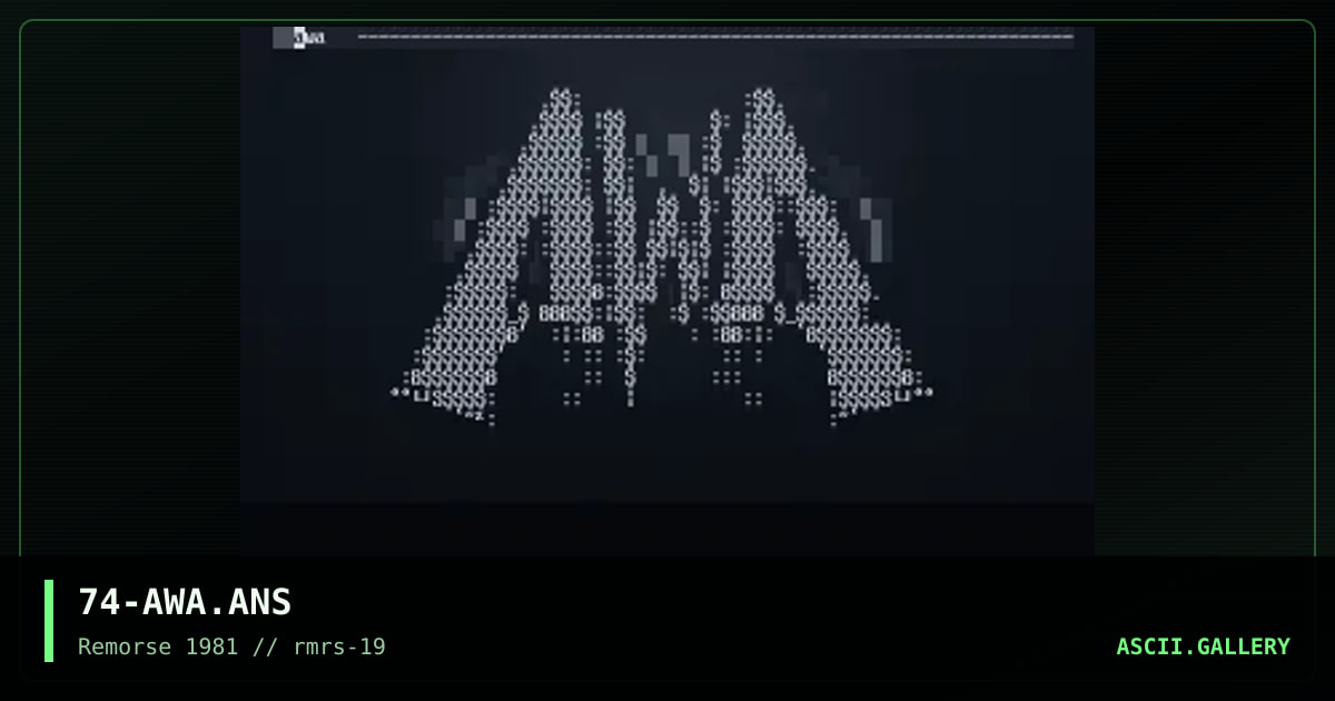 AWA, by discofunk 1974, 1998