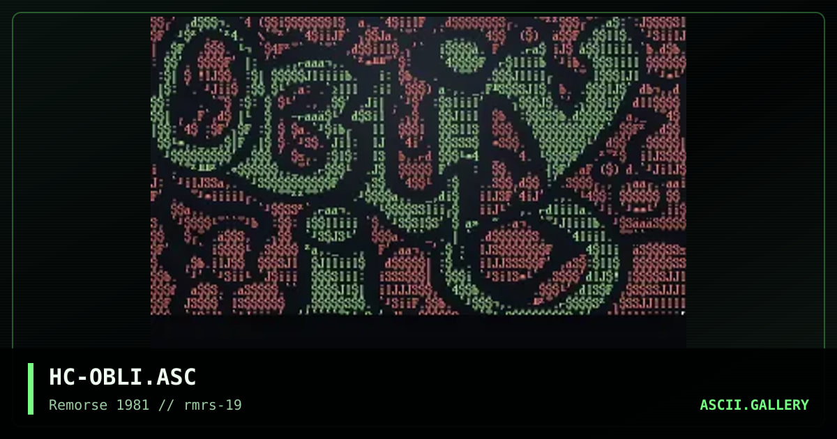 Oblivion, by hex corrupt, 1998