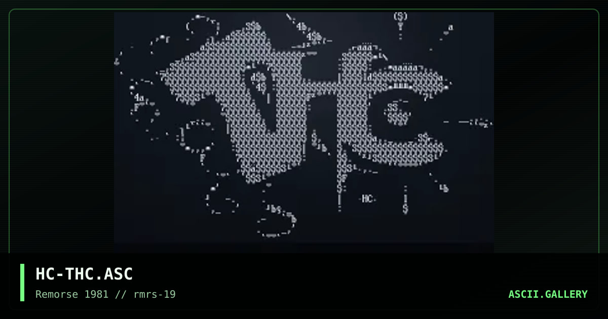 THC, by hex corrupt, 1998