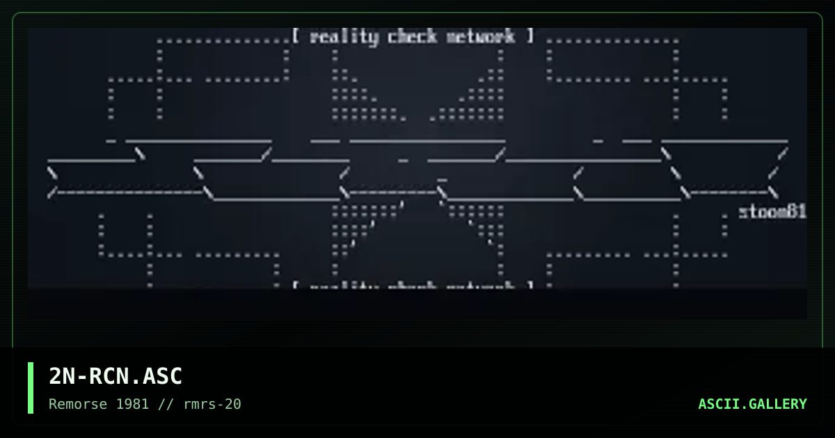 Reality Check Network, by serial toon, 1998