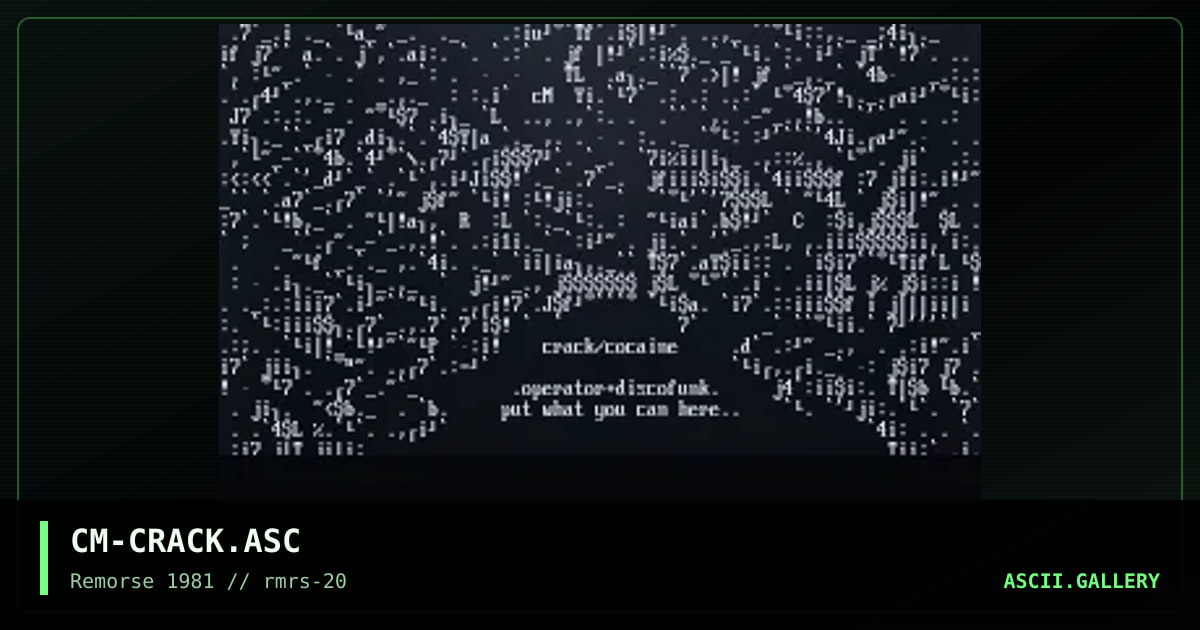 Crack, by computer man, 1998