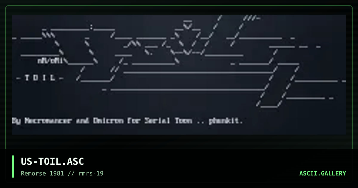 Toil, by omicron, necromancer, 1998