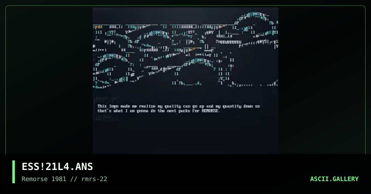 Rare!Ascii, by essence, 1998