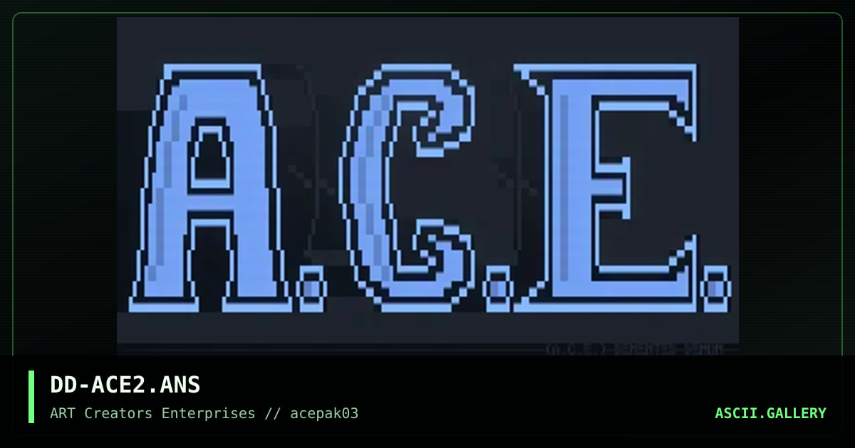 DD-ACE2.ANS, by demented demon, 1993