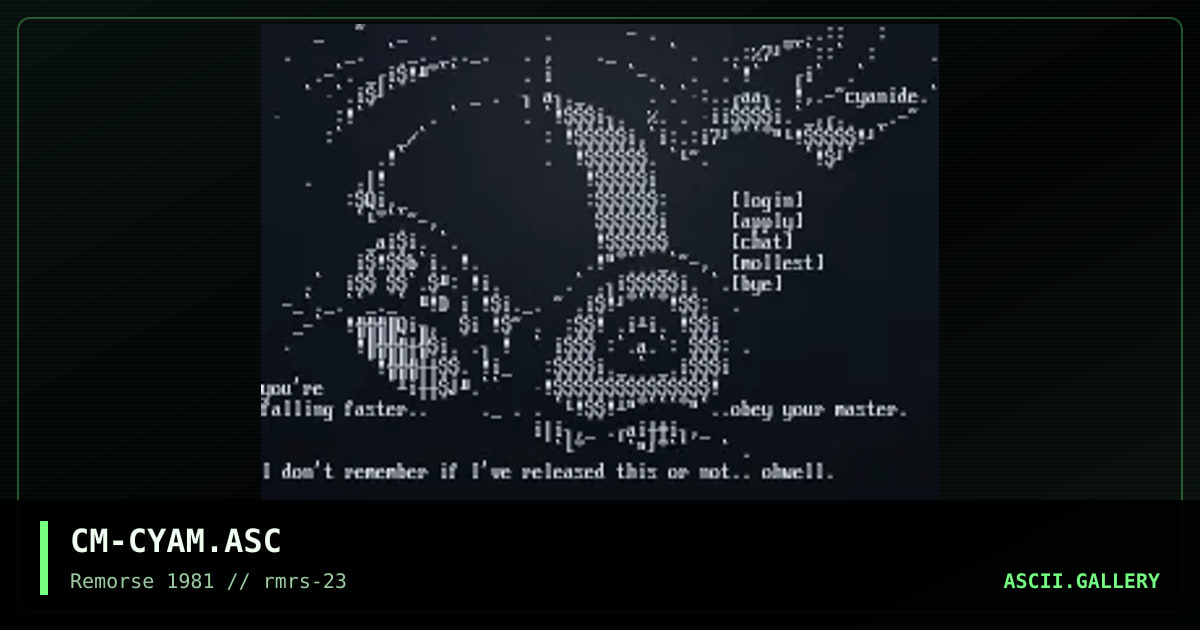 CM-CYAM.ASC, by computer man, 1998