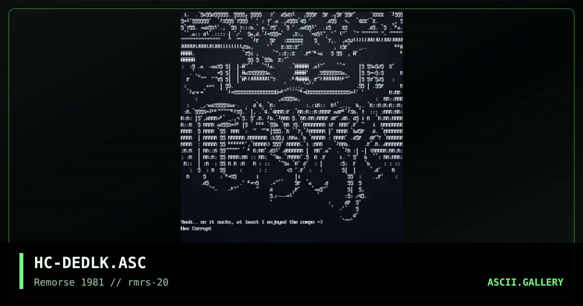 Deadlock, by hex corrupt, 1998