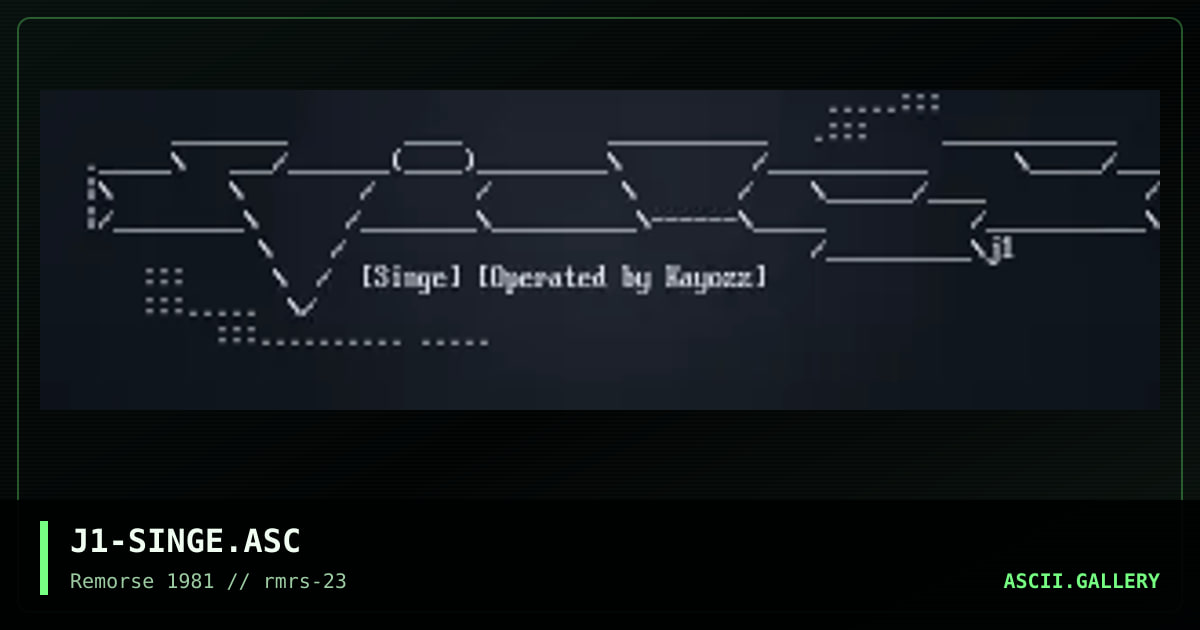 J1-SINGE.ASC, by jason, 1998