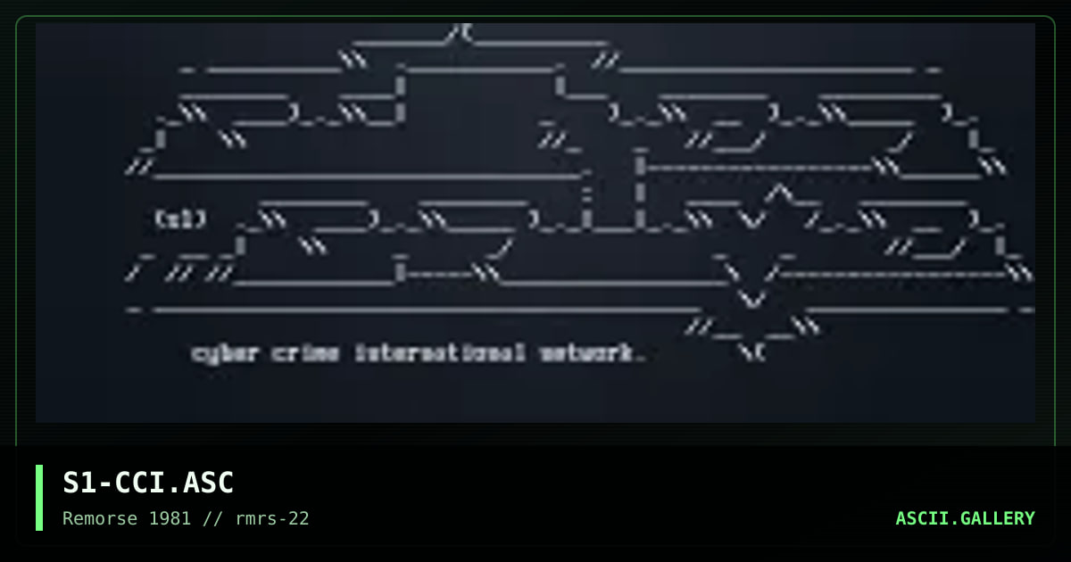 CyberCrime International Network, by subsonic, 1998