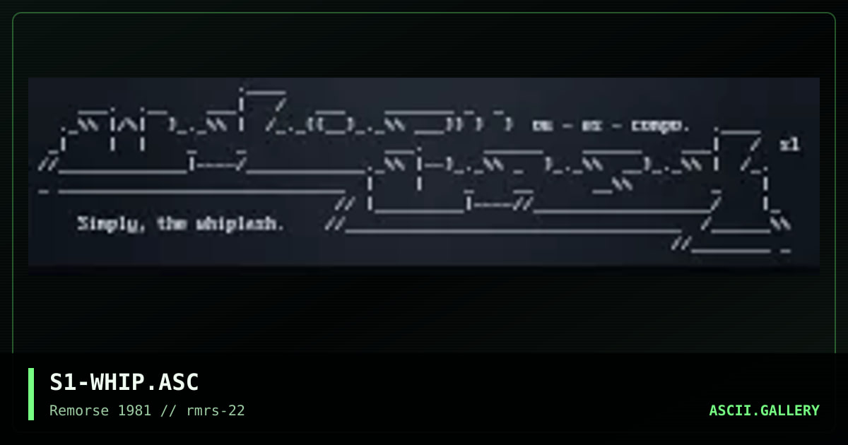 Whiplash, by subsonic, 1998