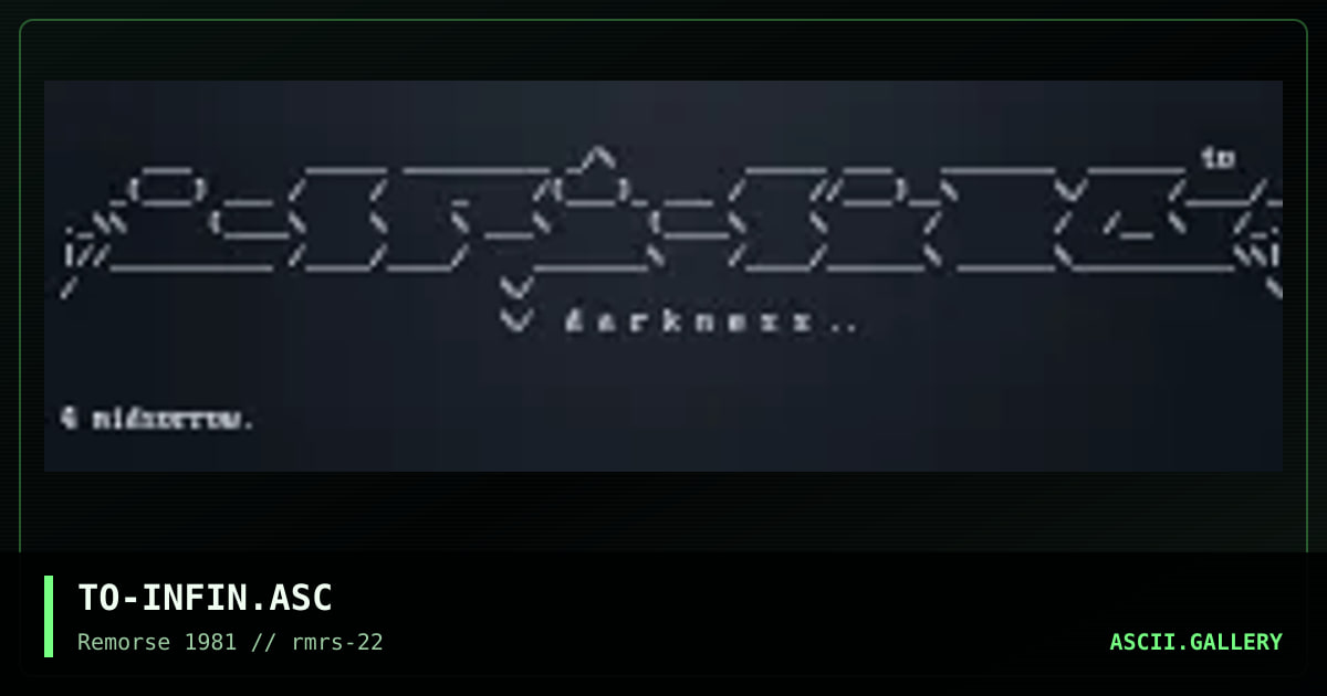 Infinite Darkness, by el talo, 1998