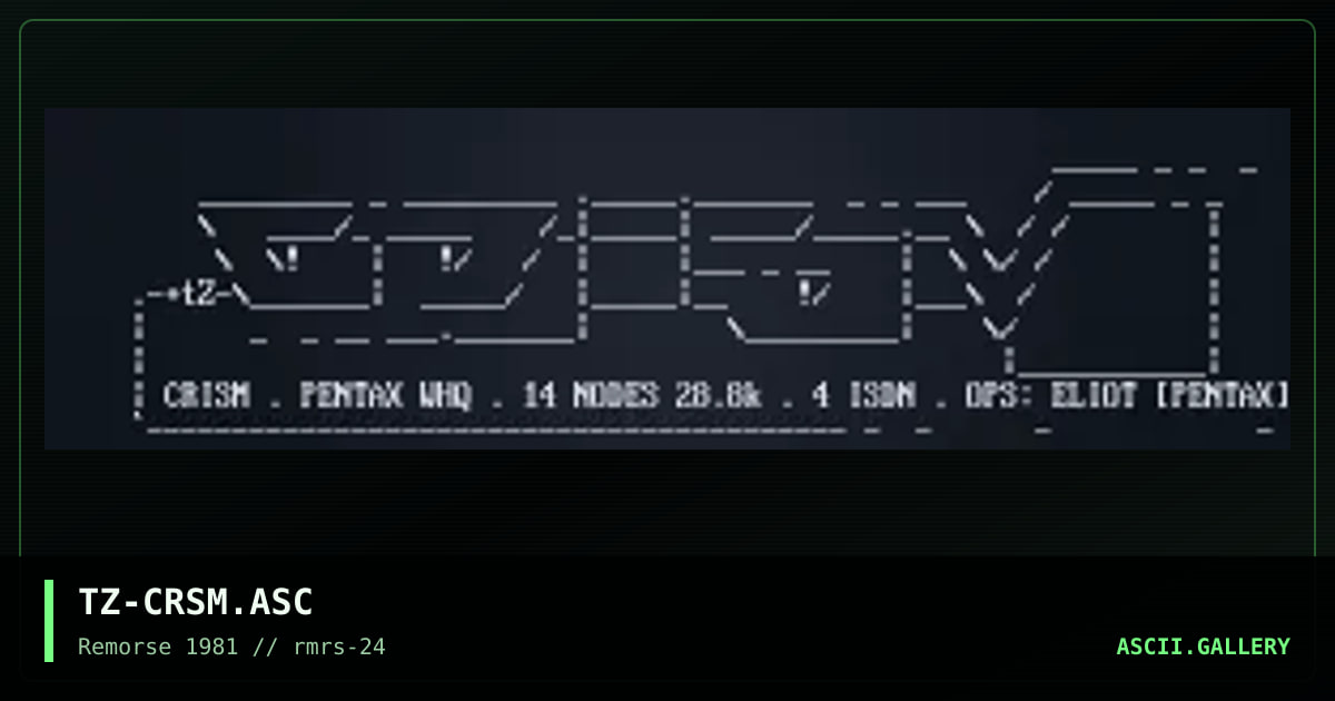 TZ-CRSM.ASC, by tinyz, 1998