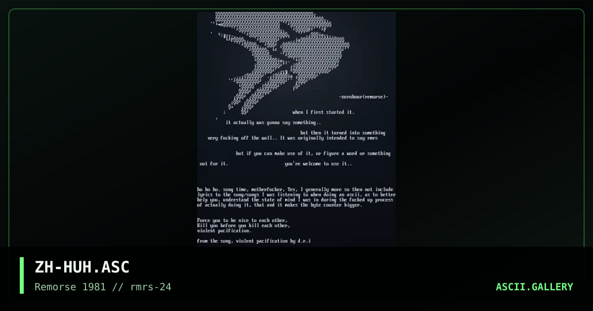 ZH-HUH.ASC, by zerohour, 1998