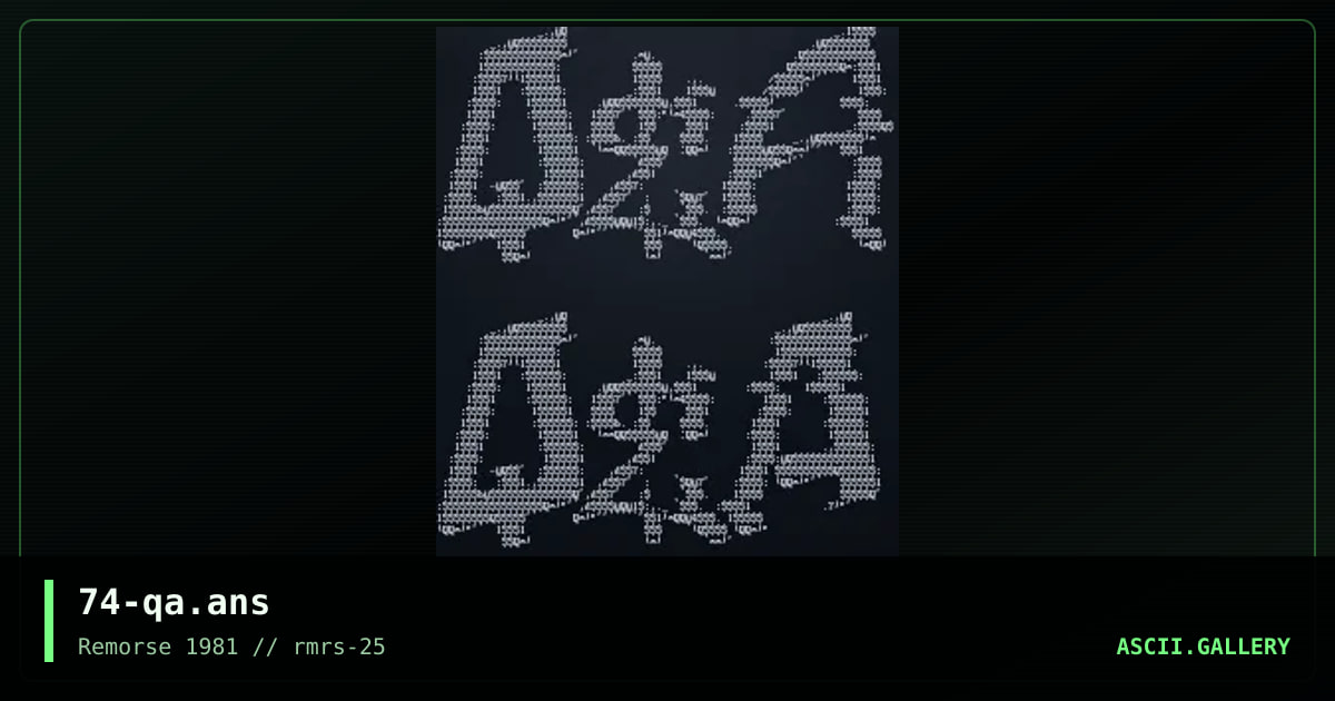 74-qa.ans, by discofunk 1974, 1998