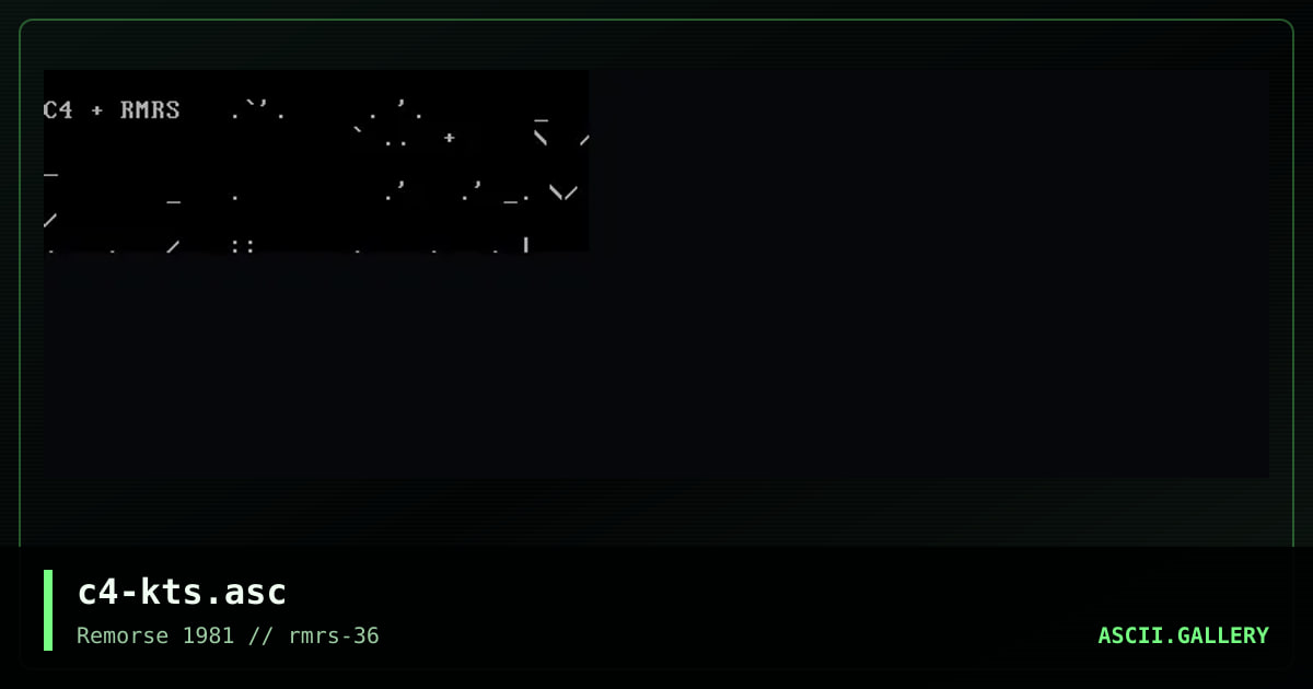 kts!ascii, by cannabis, 1998