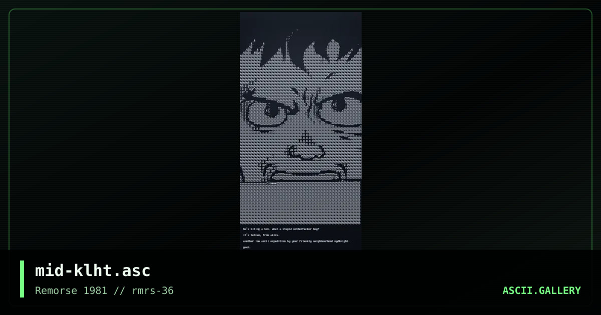 tetsuo!!!!, by midknight, 1998
