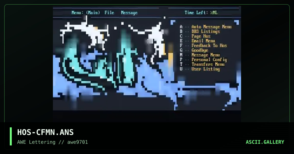 Chronic Farts Menu, by hos, 1997