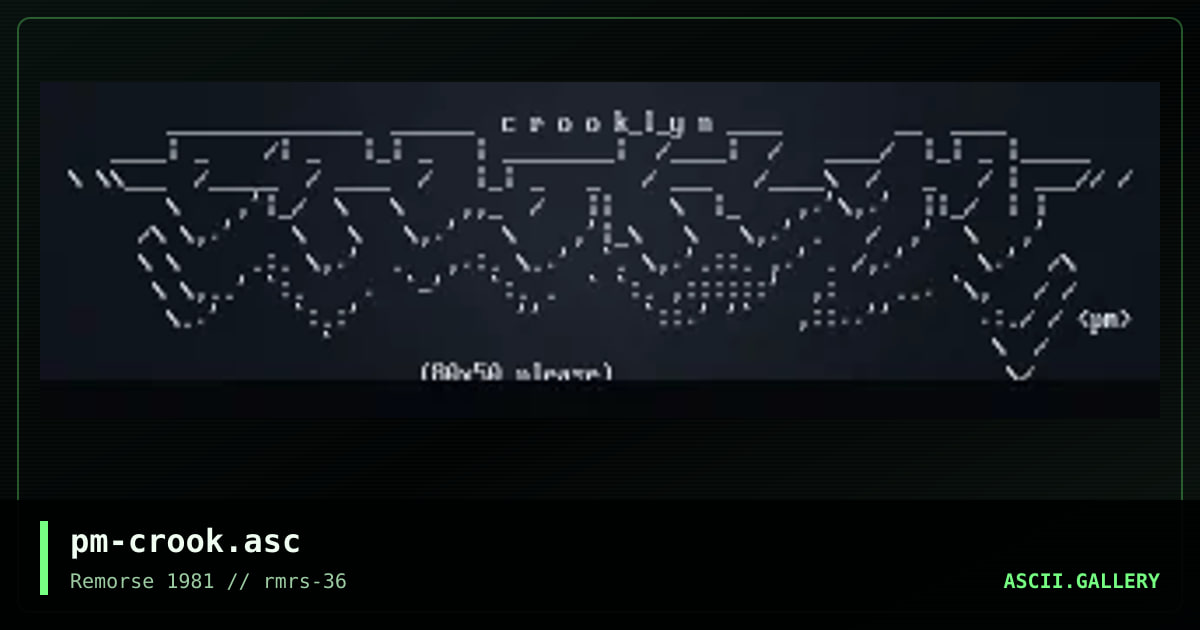 crooklyn, by polymorph, 1998