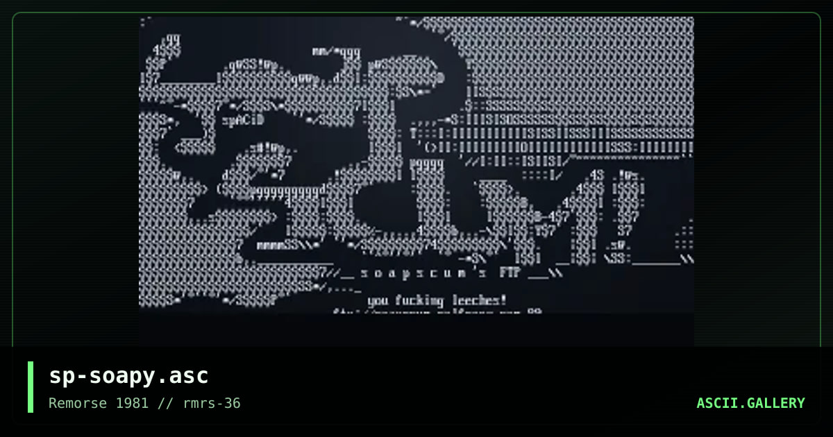 soapscum, by spinsane, 1998