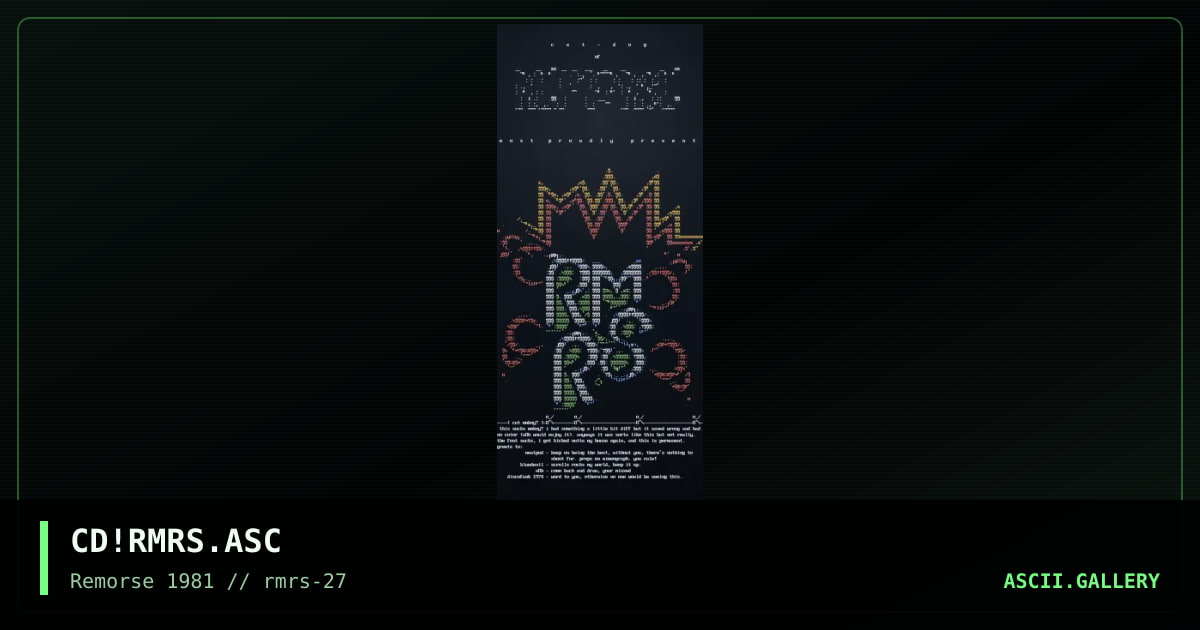 Remorse, by cat-dog, 1998