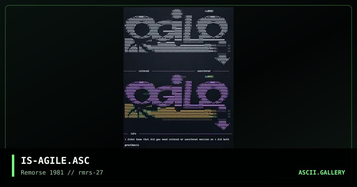 IS-AGILE.ASC, by prosthesis, 1998
