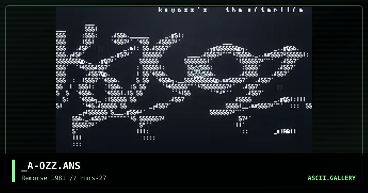 Kayozz, by absent spinsister, 1998