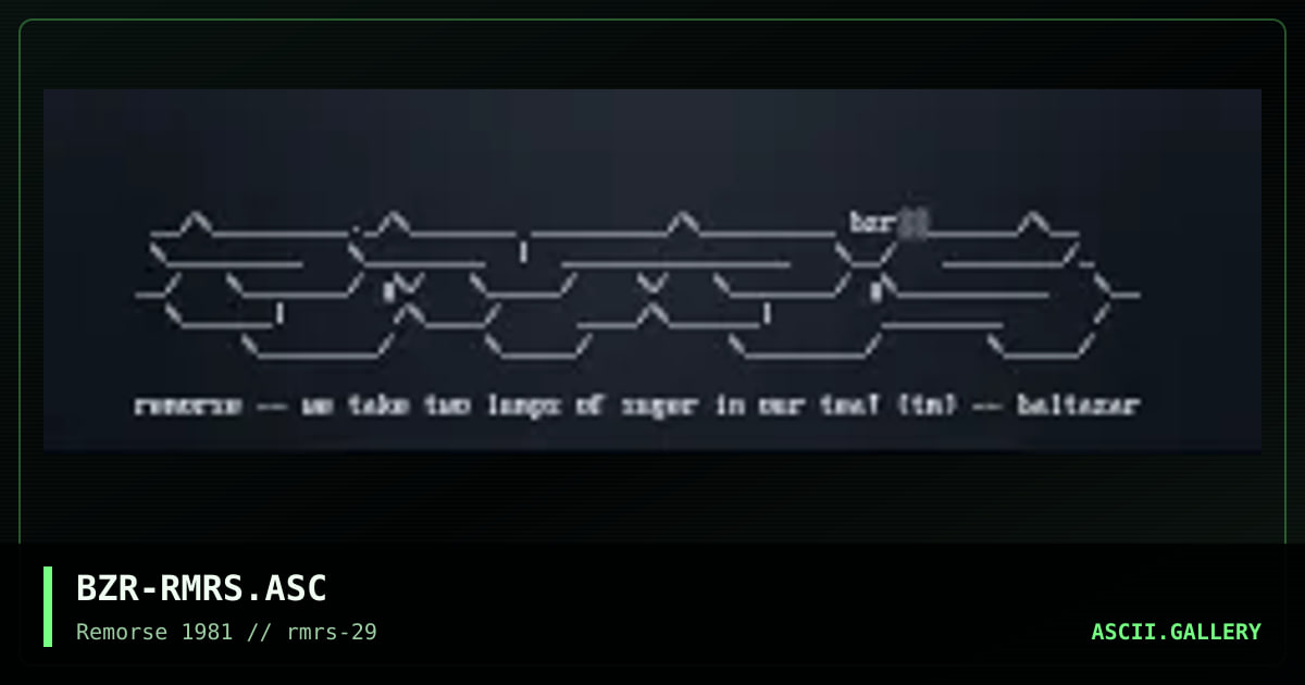 rmrs ascii, by baltazar, 1999