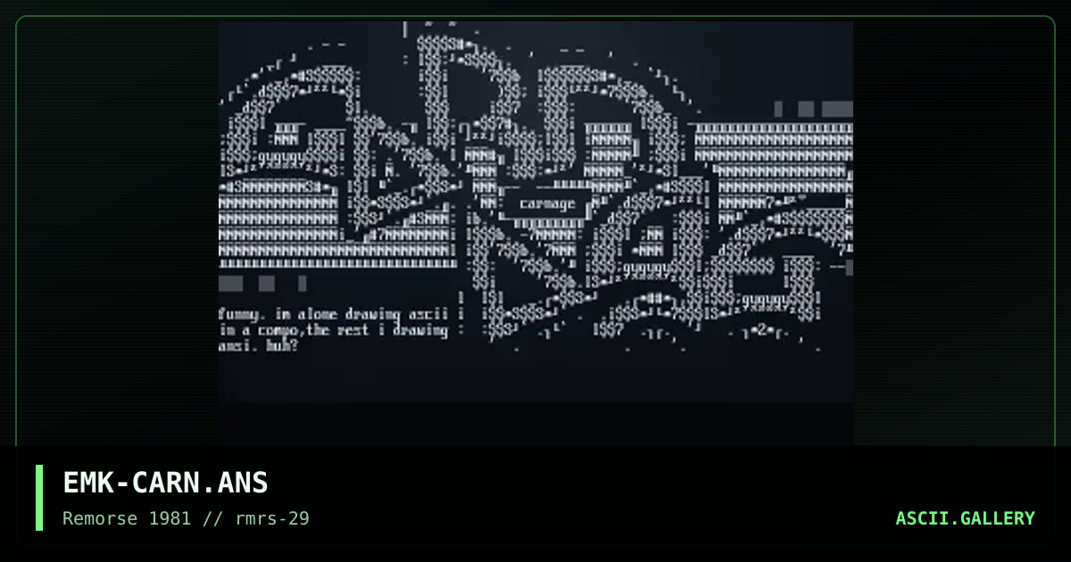 #compo / carnage (shity font!), by emok, 1999
