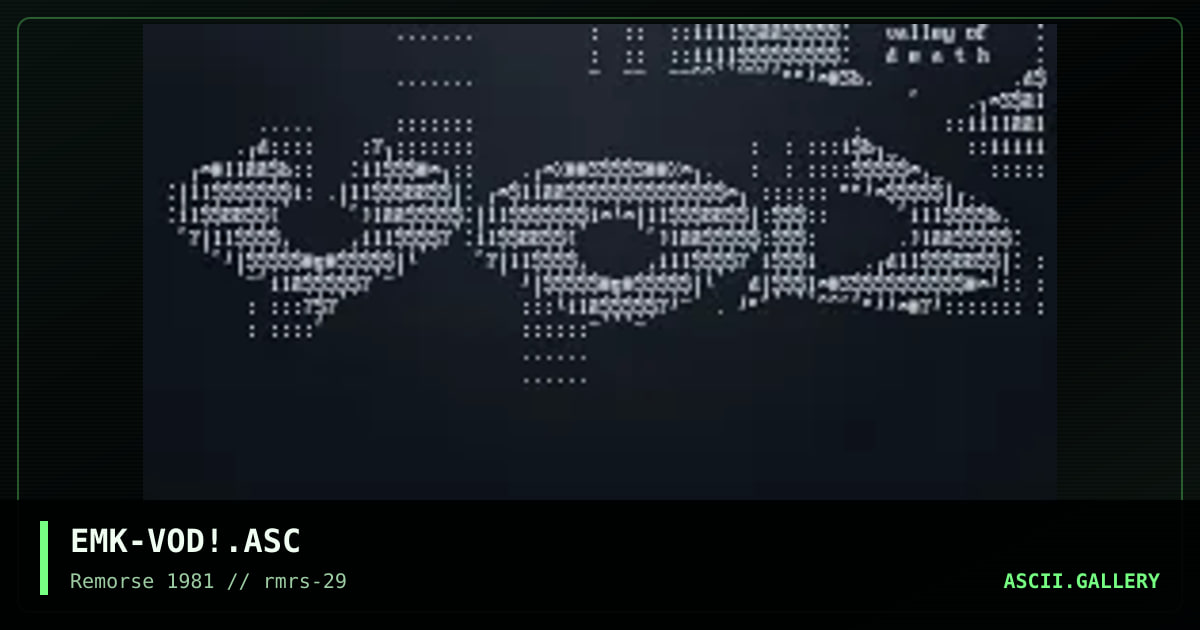 Valley of Death, by emok, 1999
