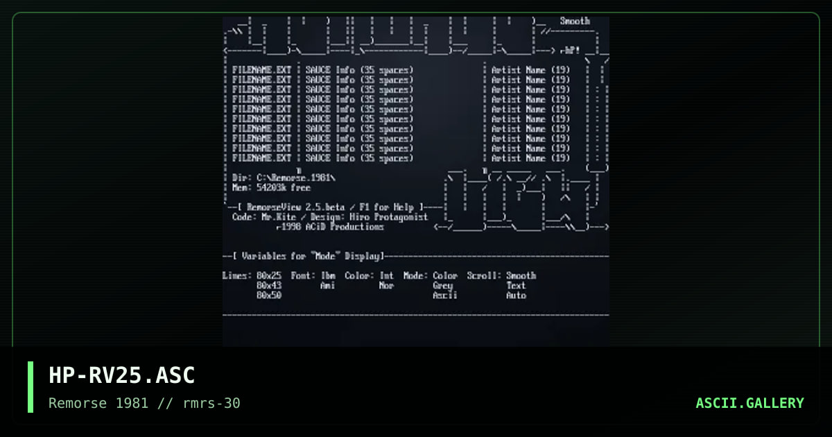 HP-RV25.ASC, by hiro protagonist, 1999