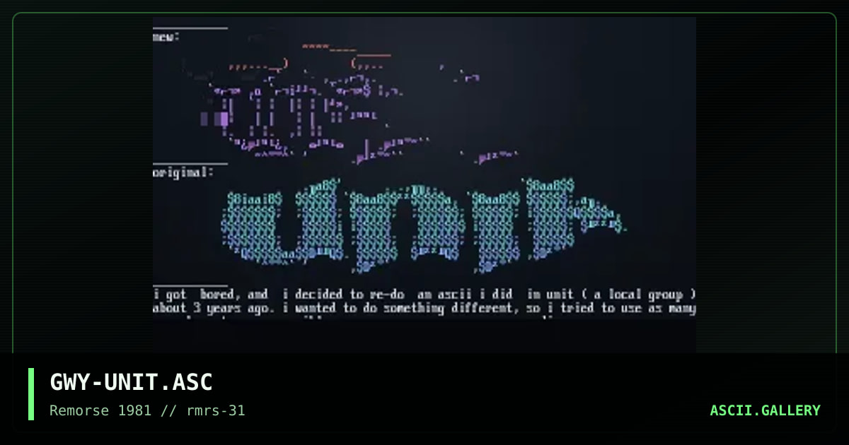 unit, by gwydian, 1999