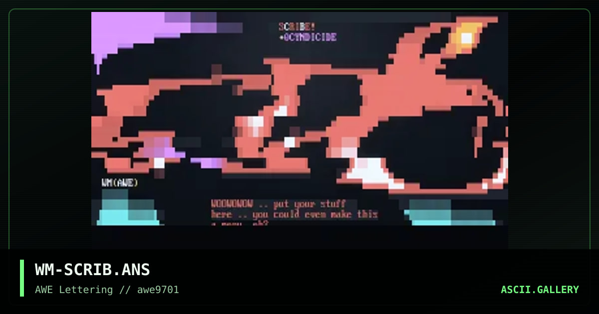 Scribe, by widowmaker, 1997